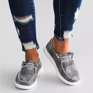 Hey Dude Wendy Grey Stitched